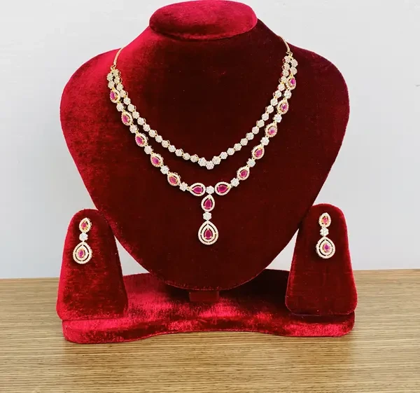 Get Gold Plated Choker Neckless Set For Girls 2