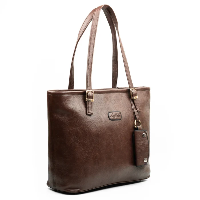 Bella Chocolate Leather Tote Bag 1