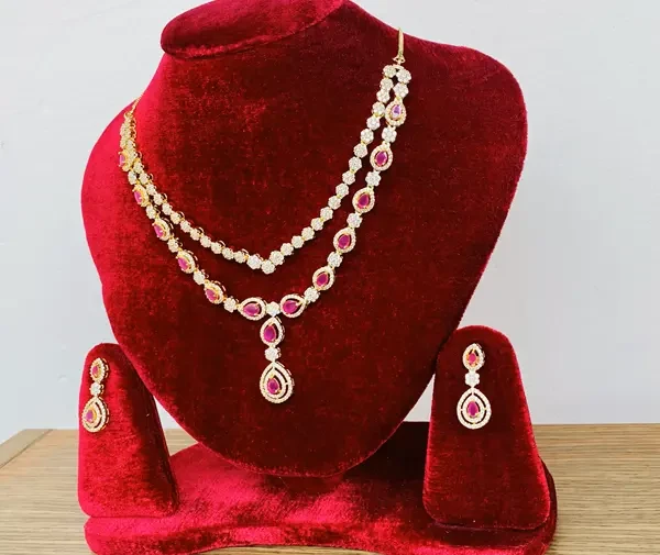 Get Gold Plated Choker Neckless Set For Girls 0