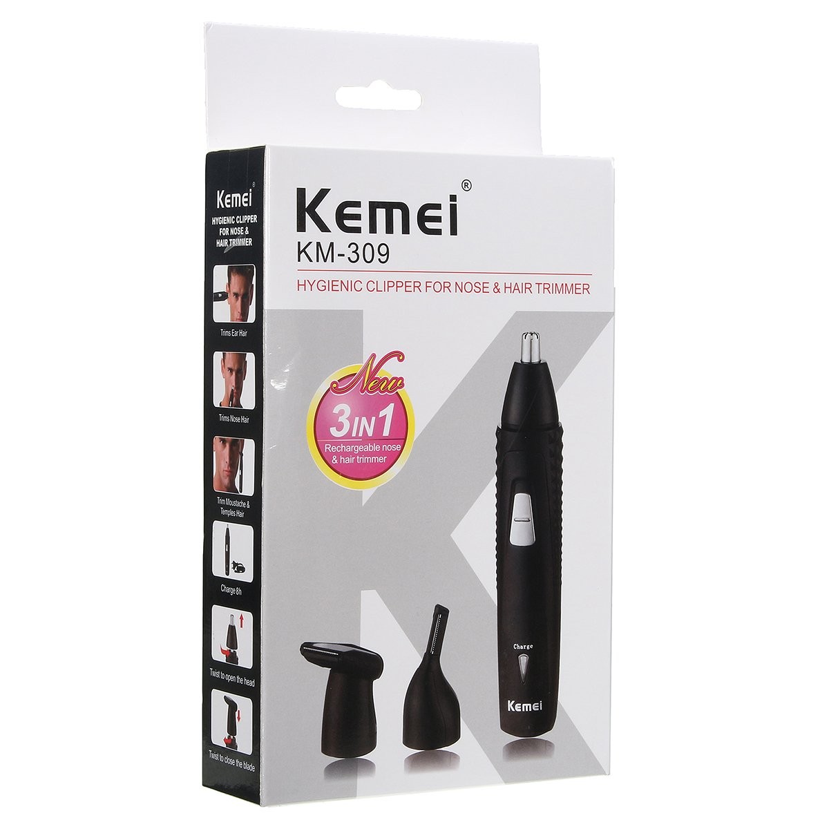 Kemai KM-309 Hair, Nose & Ear Trimmer 0