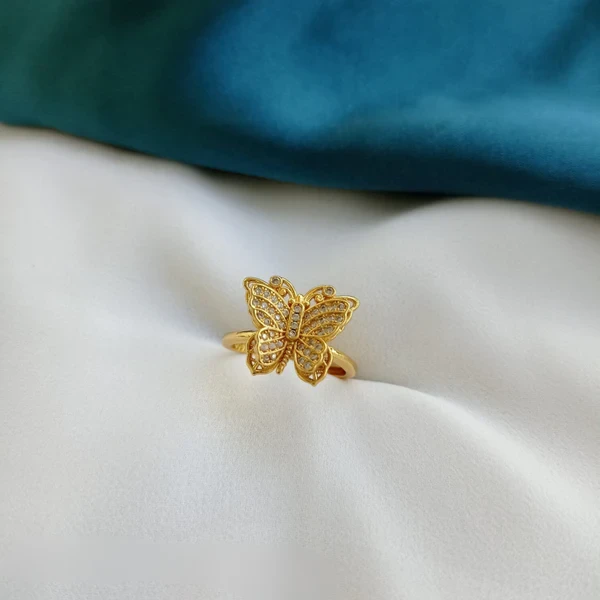 Gold-Plated Adjustable Ring For Women