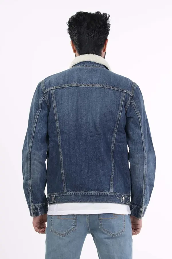 Get Dark Wash Mens Denim Jacket 1