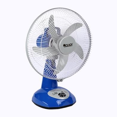 Buy Click Rechargeable Fan 14'' Table Fan Blue With USB Charger