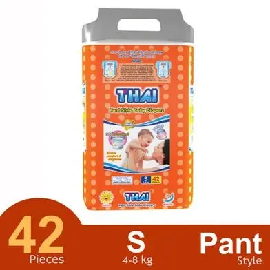 Thai Baby Diapers Pant System S size 4-8kg-42Pcs 0