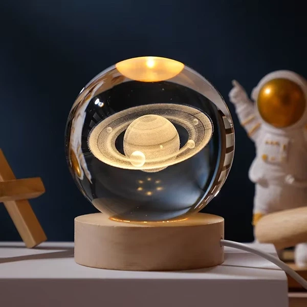 Get 3D Crystal Ball Saturn- 1 Color Base