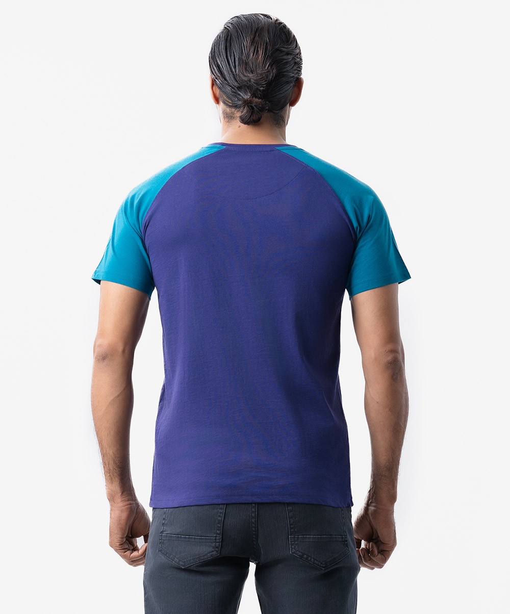Slim Fit Blue Color T-Shirt 3
