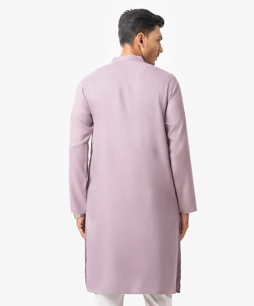 Purple Color Semi Fitted Panjabi 0