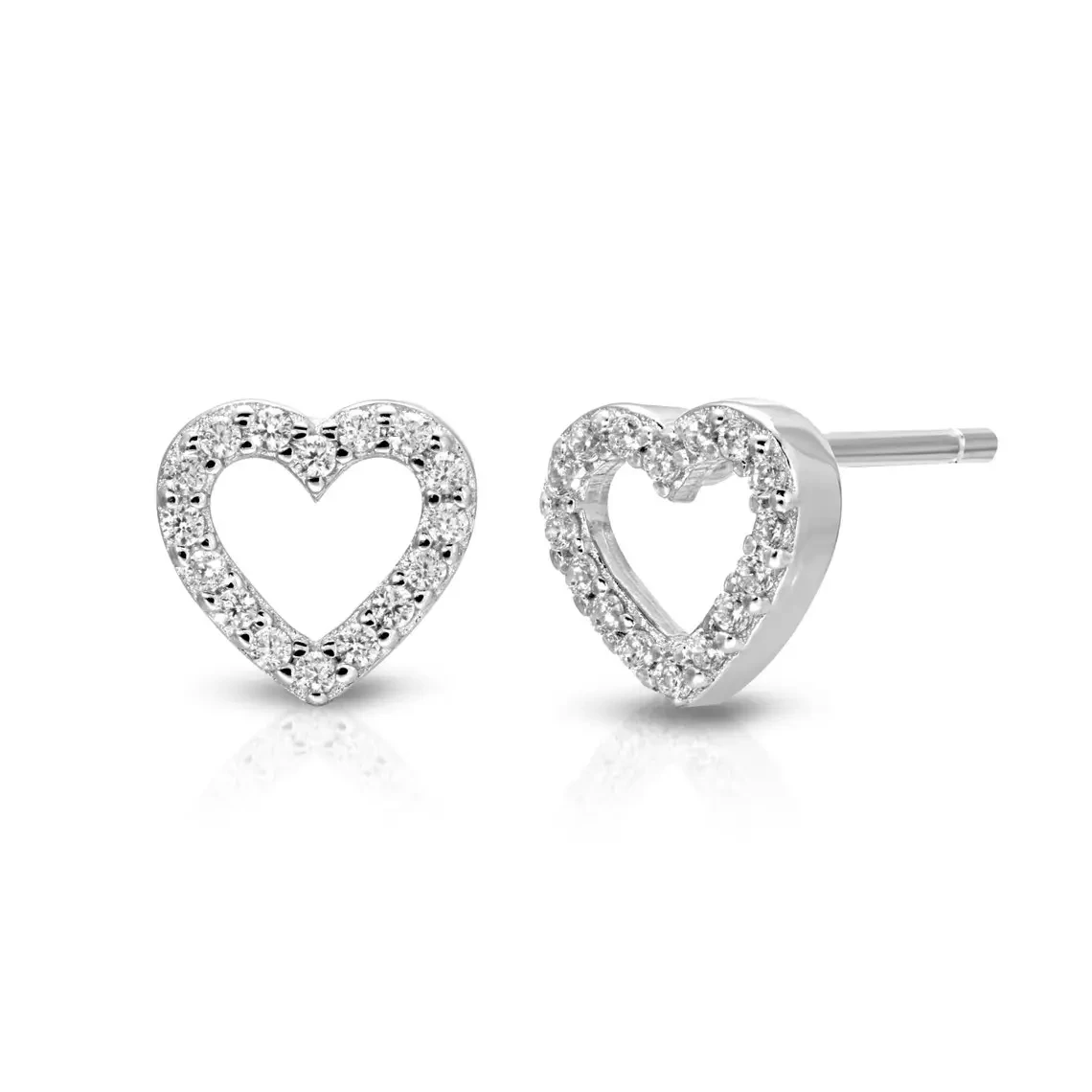 American Diamond Stone Sterling Silver Stud Earrings