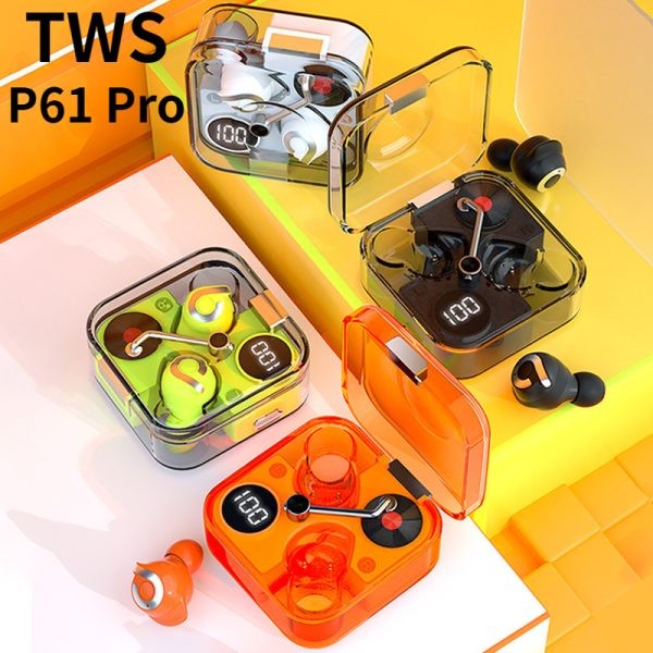 P61 Pro Transparent True Wireless Stereo Earbuds in Various Colors 2