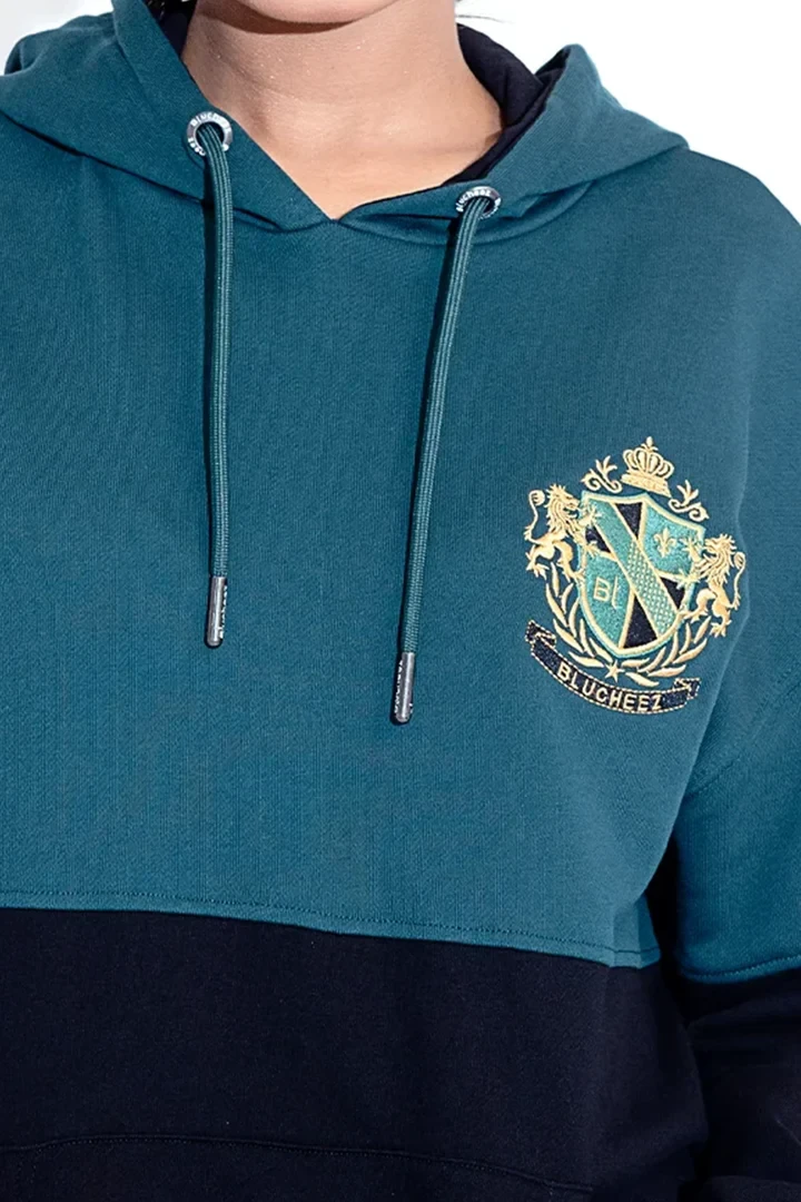 Drop Shoulder Embroidered Hoodie 0