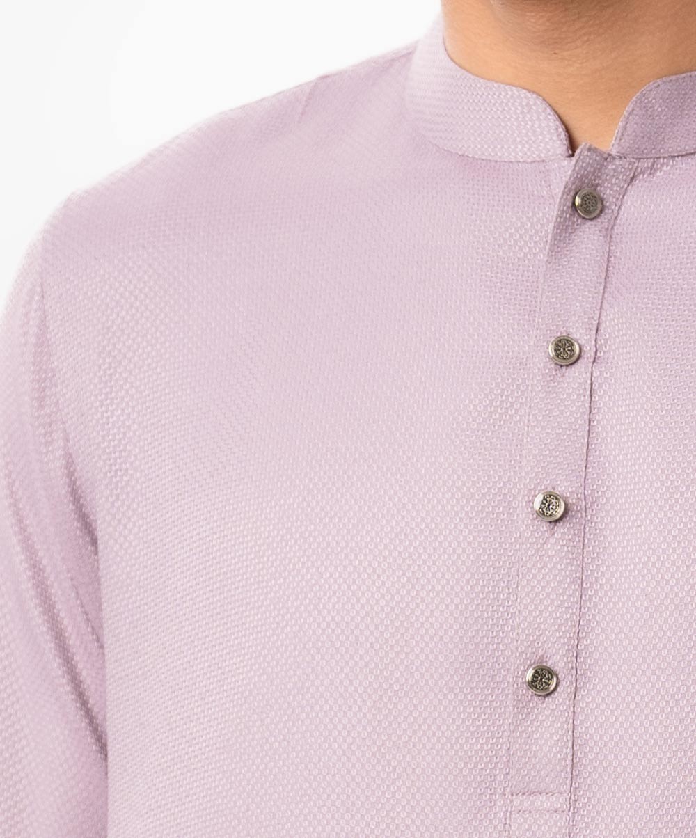 Purple Color Semi Fitted Panjabi 2