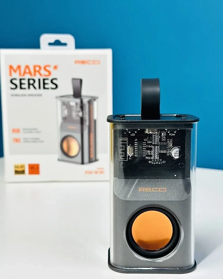 Recci RSK W30 Transparent Speaker With RGB Light 2