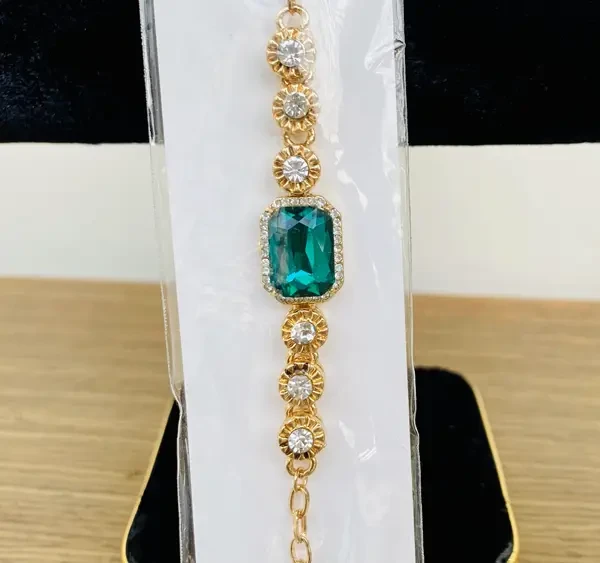 Get Beautiful Gem Studded Golden Bracelet 1
