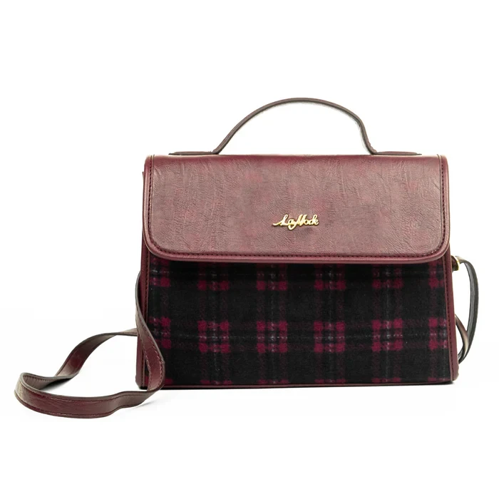 Refined Retro Maroon Shoulder Bags For Girls