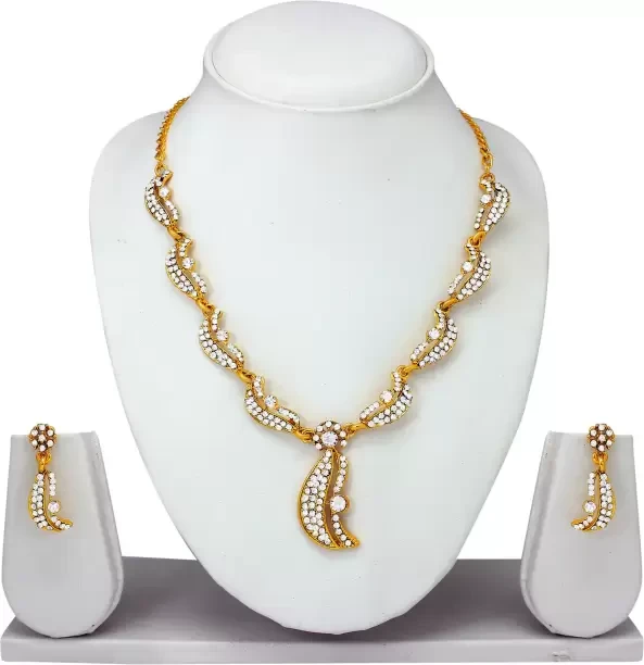 Gold Plated Alloy Gold Jewellery Set