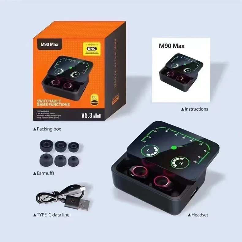 M90 Max Noise Canceling Wireless Earbuds 0