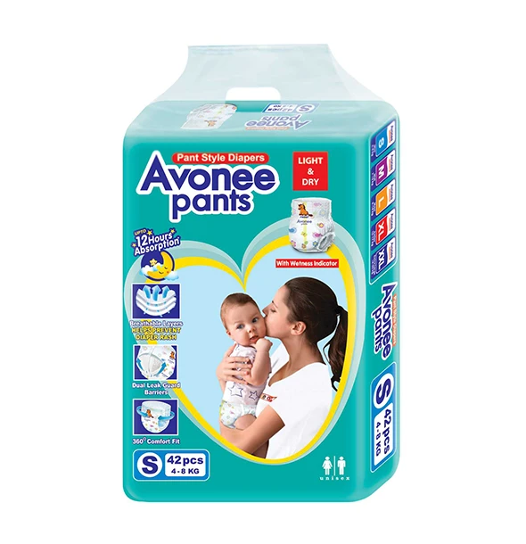 Avonee Pant Style Baby Diaper 4-8kg-S