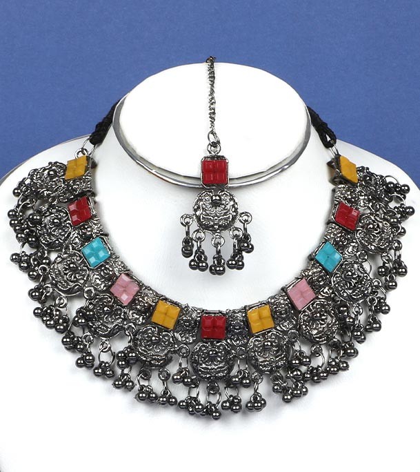 Pretty German Silver Copper Color Neckpiece 1