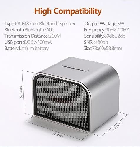 Remax RB-M8 Mini Portable Bluetooth 4.0 Speakers Black 3