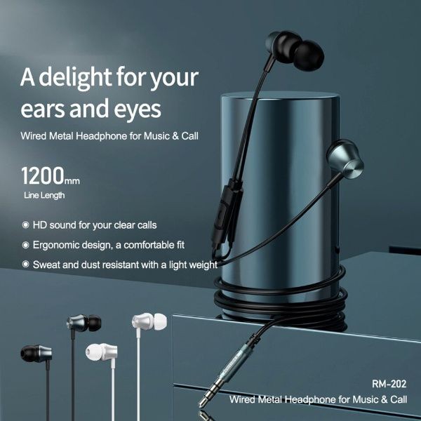 Remax RM-202 Wired Stereo Music Earphone 1