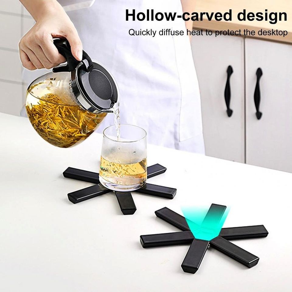 6 Pcs Kitchen Daining Non-slip Folding Insulatted Mat 1