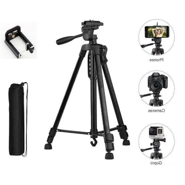 3366 Aluminum Tripod 55-Inch For Mobile And Camera
