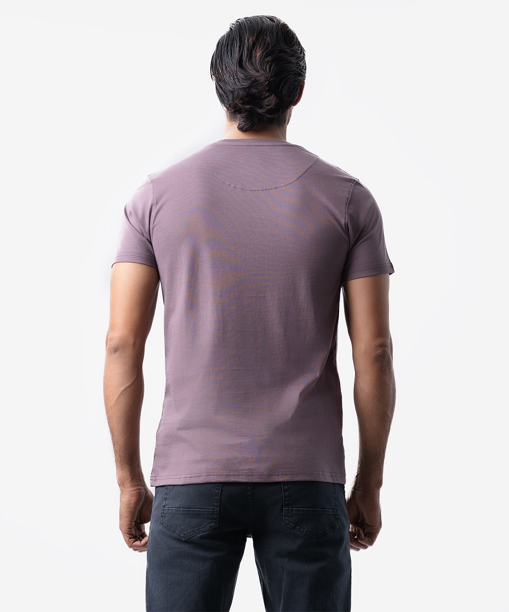 Slim Fit Pink Color T-Shirt 4