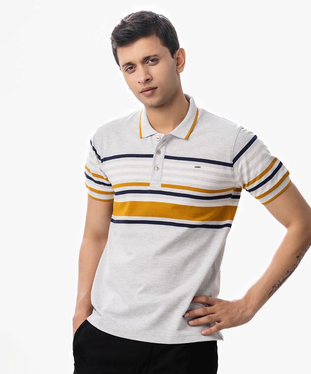 White Color Short Sleeve Polo