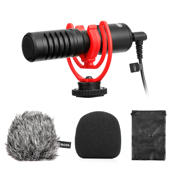 Boya BY-MM1+Supar-Cardioid Condenser Shotgun Microphone