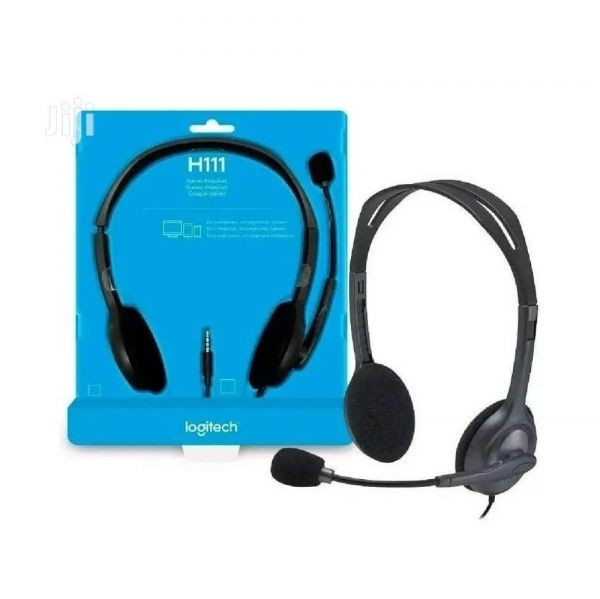 Headset With Adjustable Microphone The Logitech H111 0