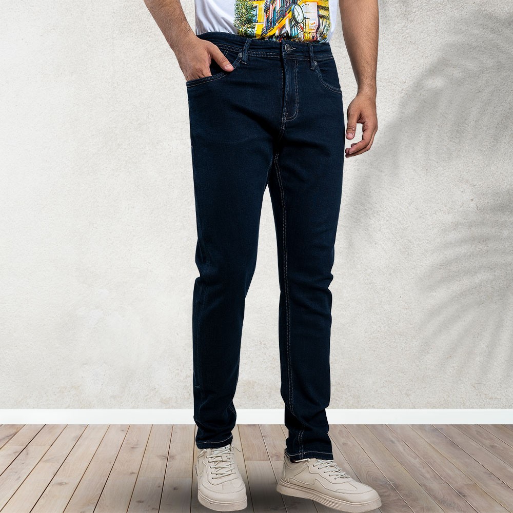 Men's Dark Blue Color Denim Pant 1