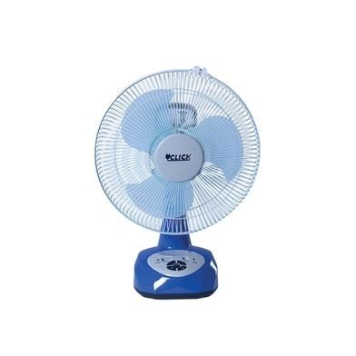 Buy Click Rechargeable Fan 12'' Blue Table Fan With USB Charger