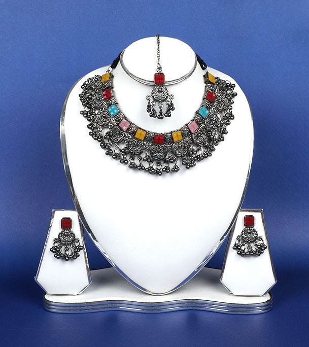 Pretty German Silver Copper Color Neckpiece 0