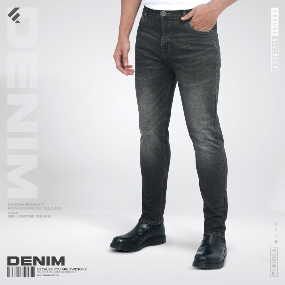 Men's Denim Jeans Dark Ash